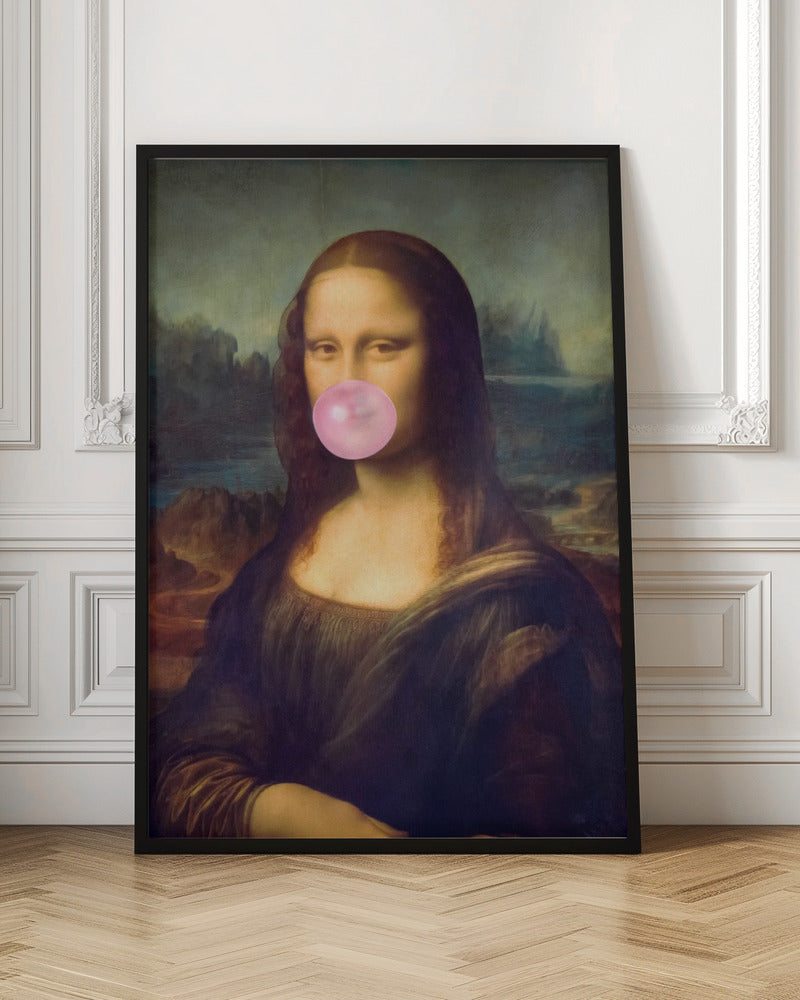 Mona Lisa Bubble Gum Wall Art by Taudalpoi-Canvas Print-DECOROLALA