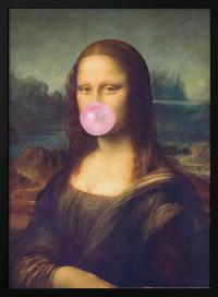 Mona Lisa Bubble Gum Wall Art by Taudalpoi-Canvas Print-DECOROLALA