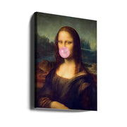 Mona Lisa Bubble Gum Wall Art by Taudalpoi-Canvas Print-DECOROLALA