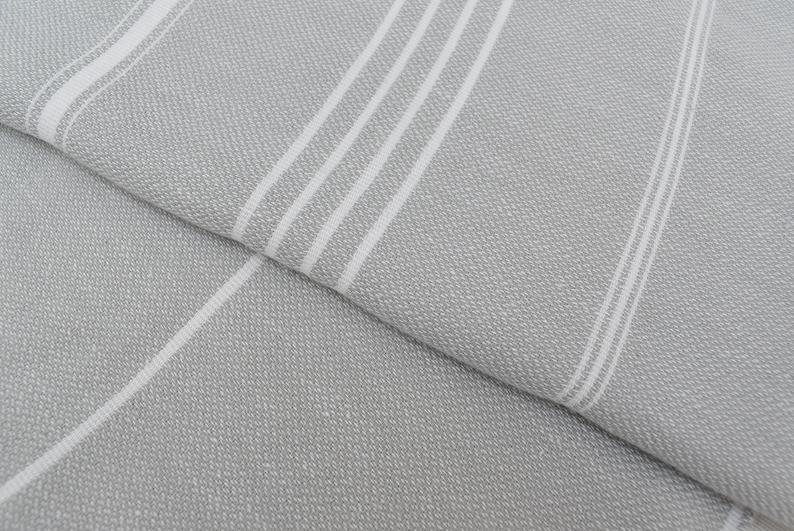 Monaco Light Gray Turkish Towel 40"x70"-Turkish Towel-DECOROLALA