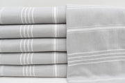 Monaco Light Gray Turkish Towel 40"x70"-Turkish Towel-DECOROLALA