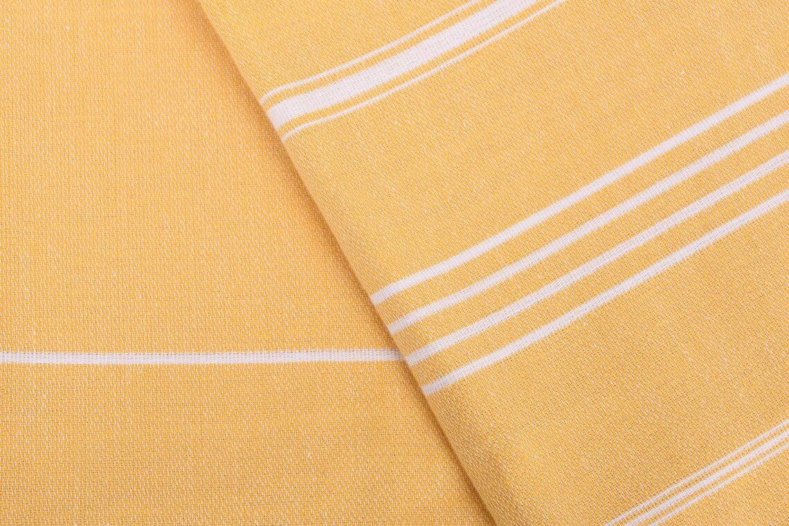 Monaco Mustard Turkish Towel - 40"x70"-Turkish Towel-DECOROLALA