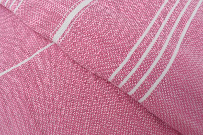 Monaco Pink Turkish Towel 40"x70" Cotton-Turkish Towel-DECOROLALA