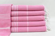 Monaco Pink Turkish Towel 40"x70" Cotton-Turkish Towel-DECOROLALA