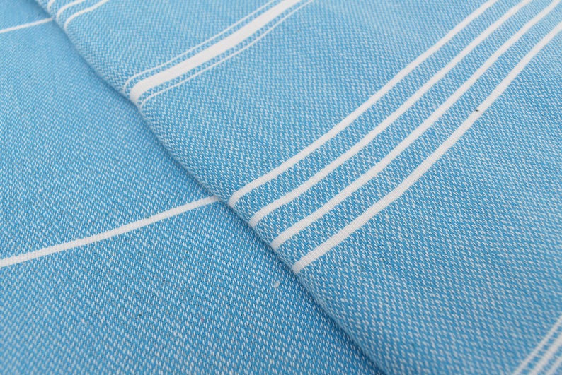 Monaco Turquoise Turkish Towel 40"x70"-Turkish Towel-DECOROLALA