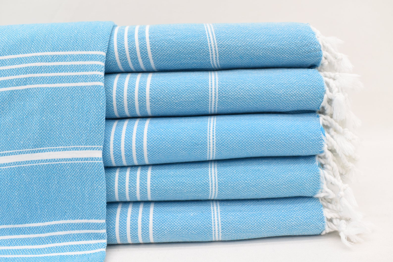 Monaco Turquoise Turkish Towel 40"x70"-Turkish Towel-DECOROLALA