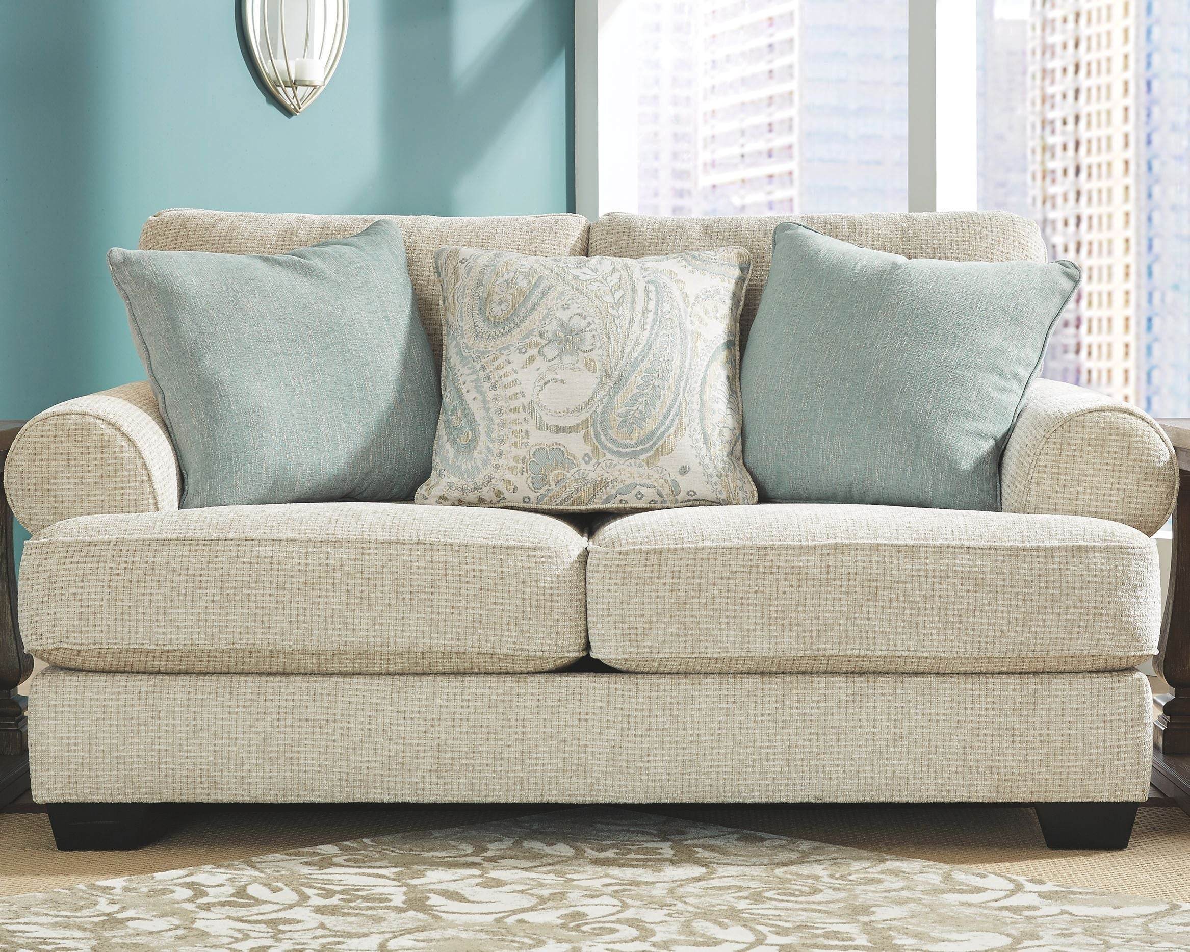 Monaghan Loveseat - Sandstone 74"-Stationary Loveseats-DECOROLALA