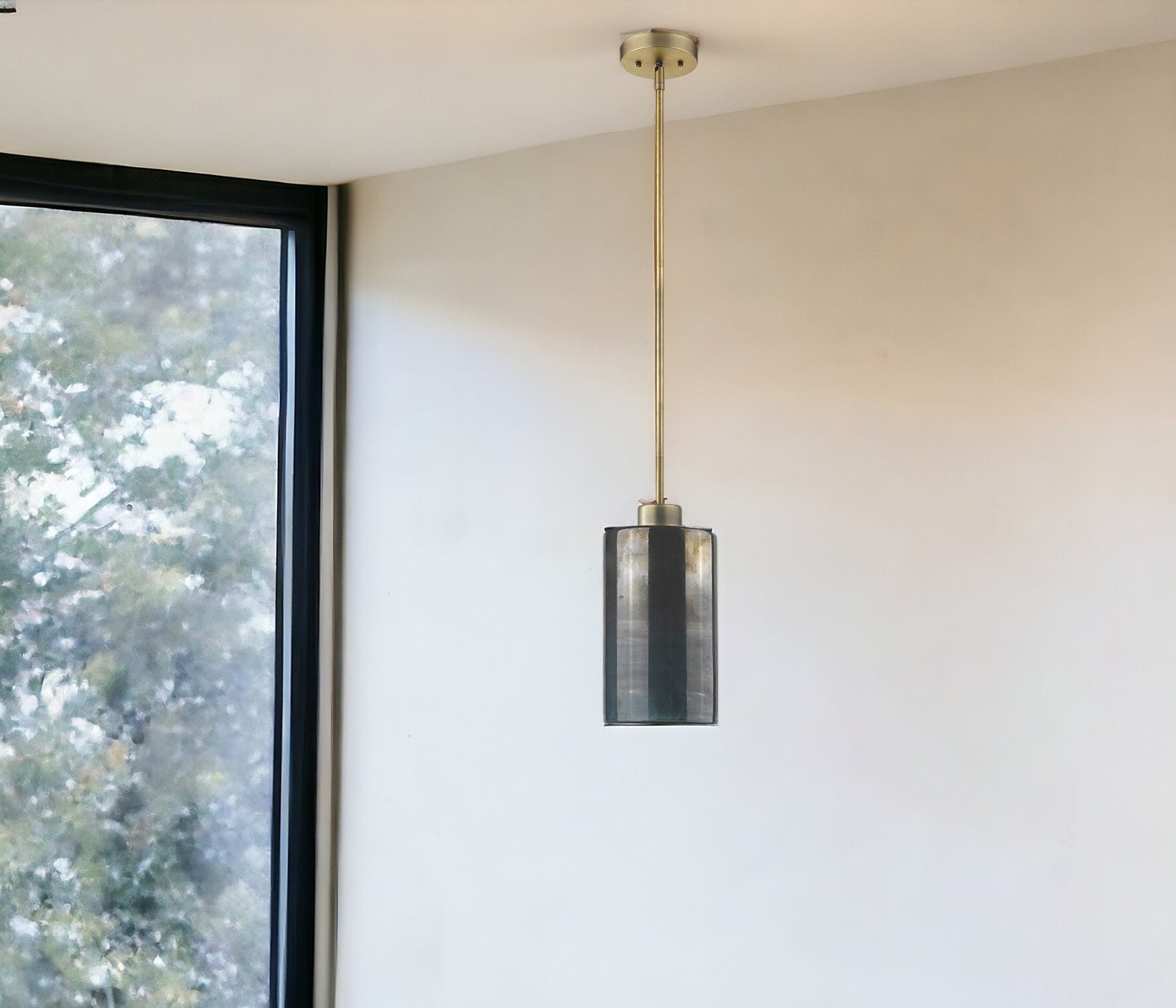 Monet 1-Light Brass Pendant-Pendants-Hanging Lights-DECOROLALA