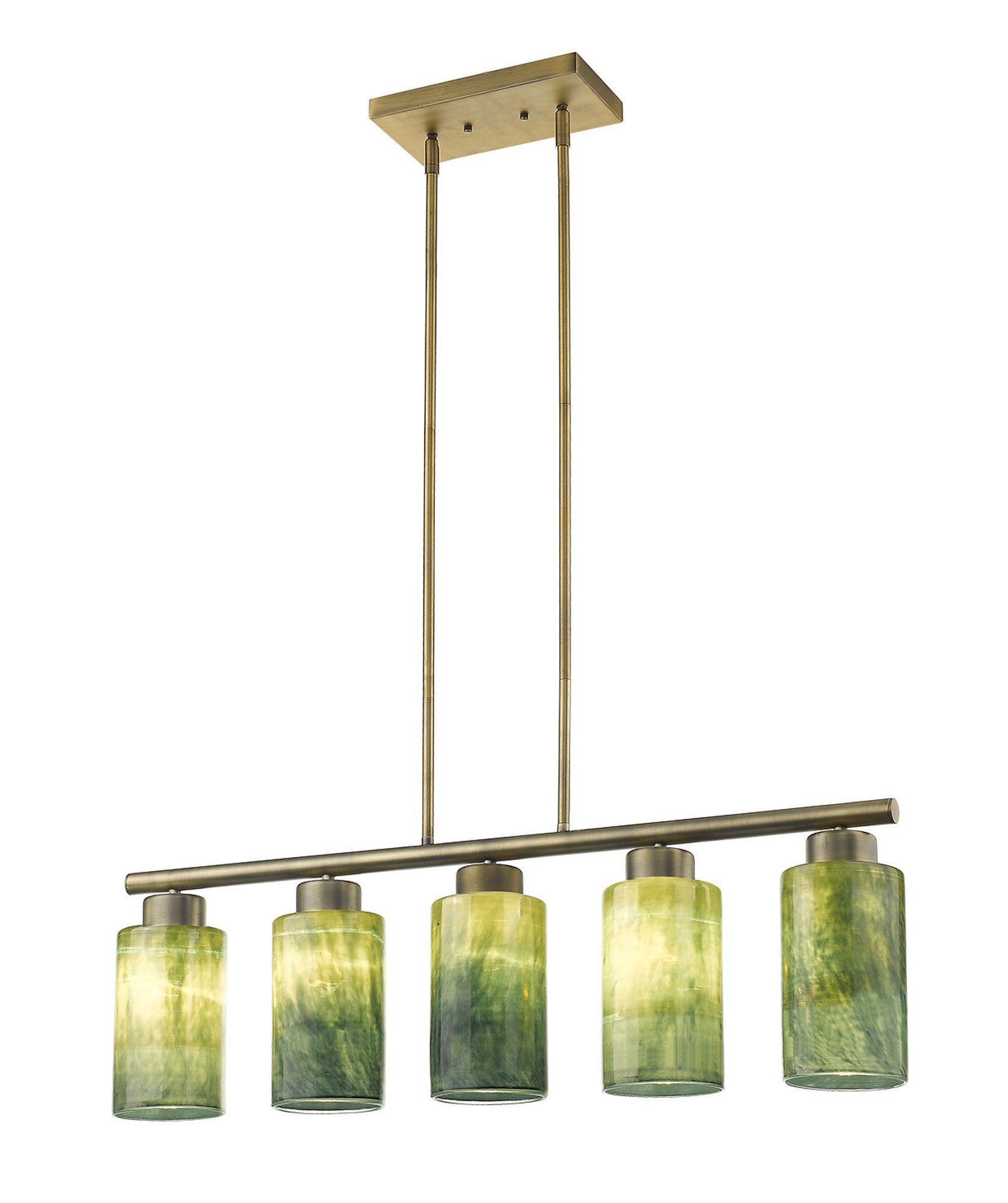 Monet 5-Light Brass Pendant-Pendants-Hanging Lights-DECOROLALA