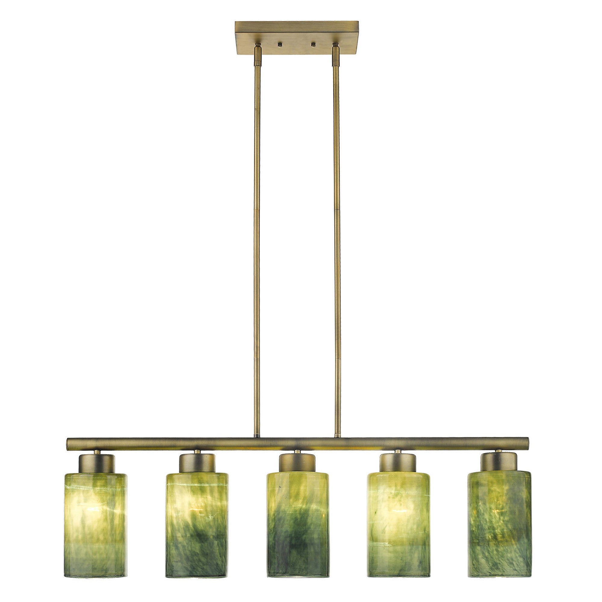 Monet 5-Light Brass Pendant-Pendants-Hanging Lights-DECOROLALA