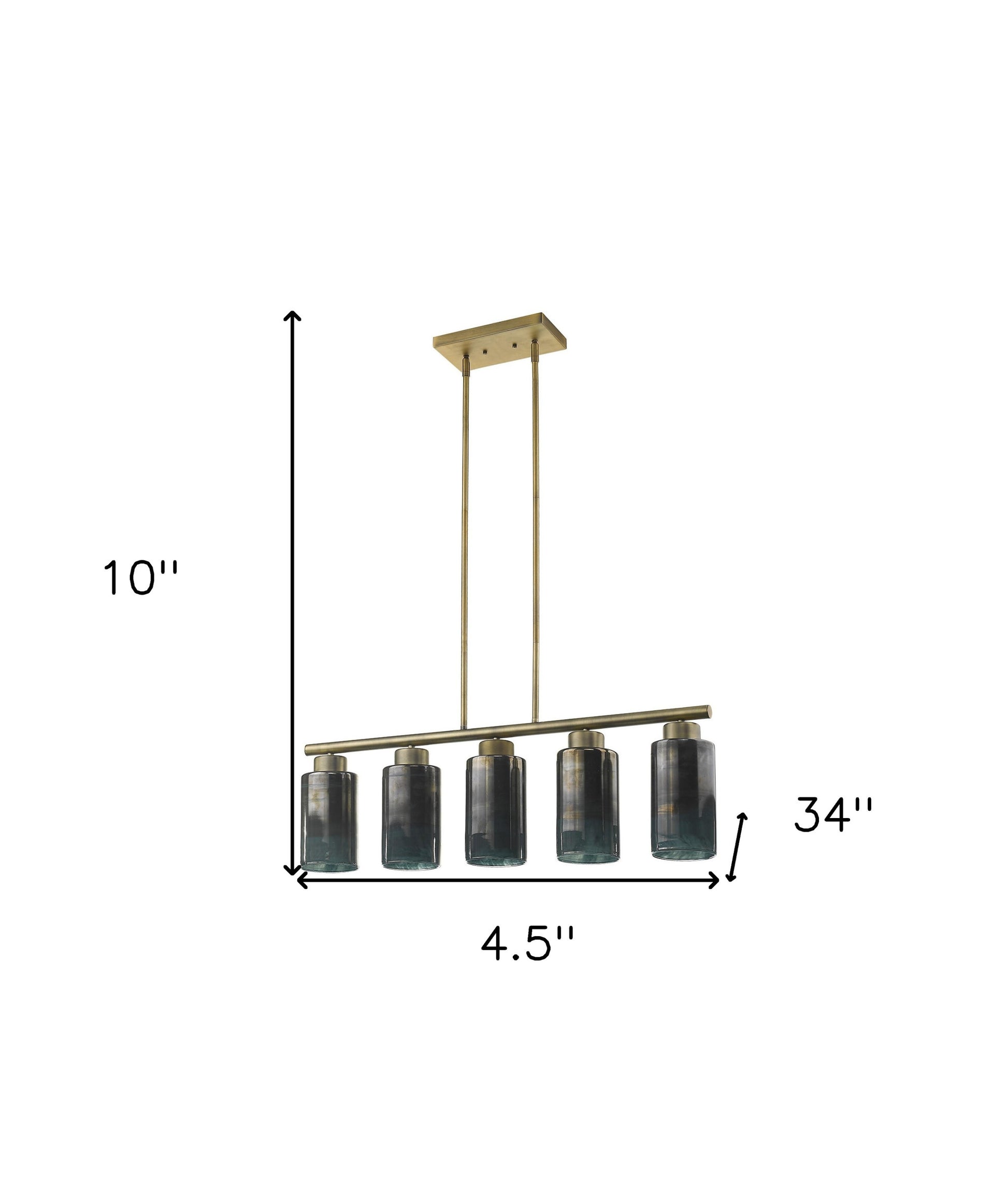 Monet 5-Light Brass Pendant-Pendants-Hanging Lights-DECOROLALA