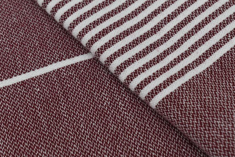 Monte Carlo Burgundy Turkish Towel 40"x70"-Turkish Towel-DECOROLALA