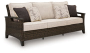Monterey Point Outdoor Sofa - Dark Brown Wicker-Sofas-DECOROLALA