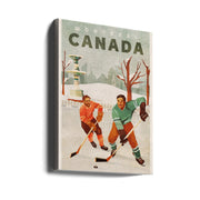 Montreal Canada Pond Hockey Guys-canvas-DECOROLALA