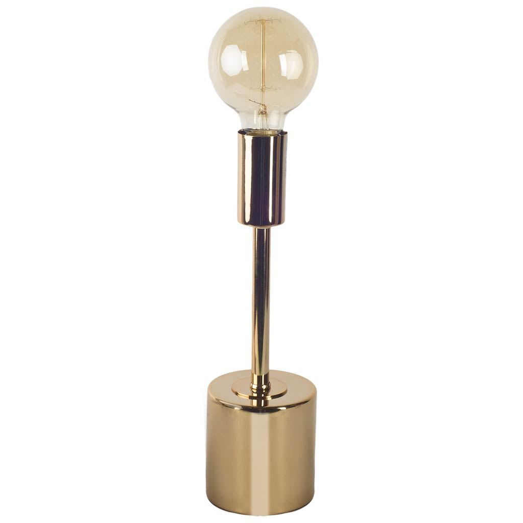 Mooney I (17.5"H) Metallic- Metal Shade-less Table Lamp-Table Lamps-DECOROLALA