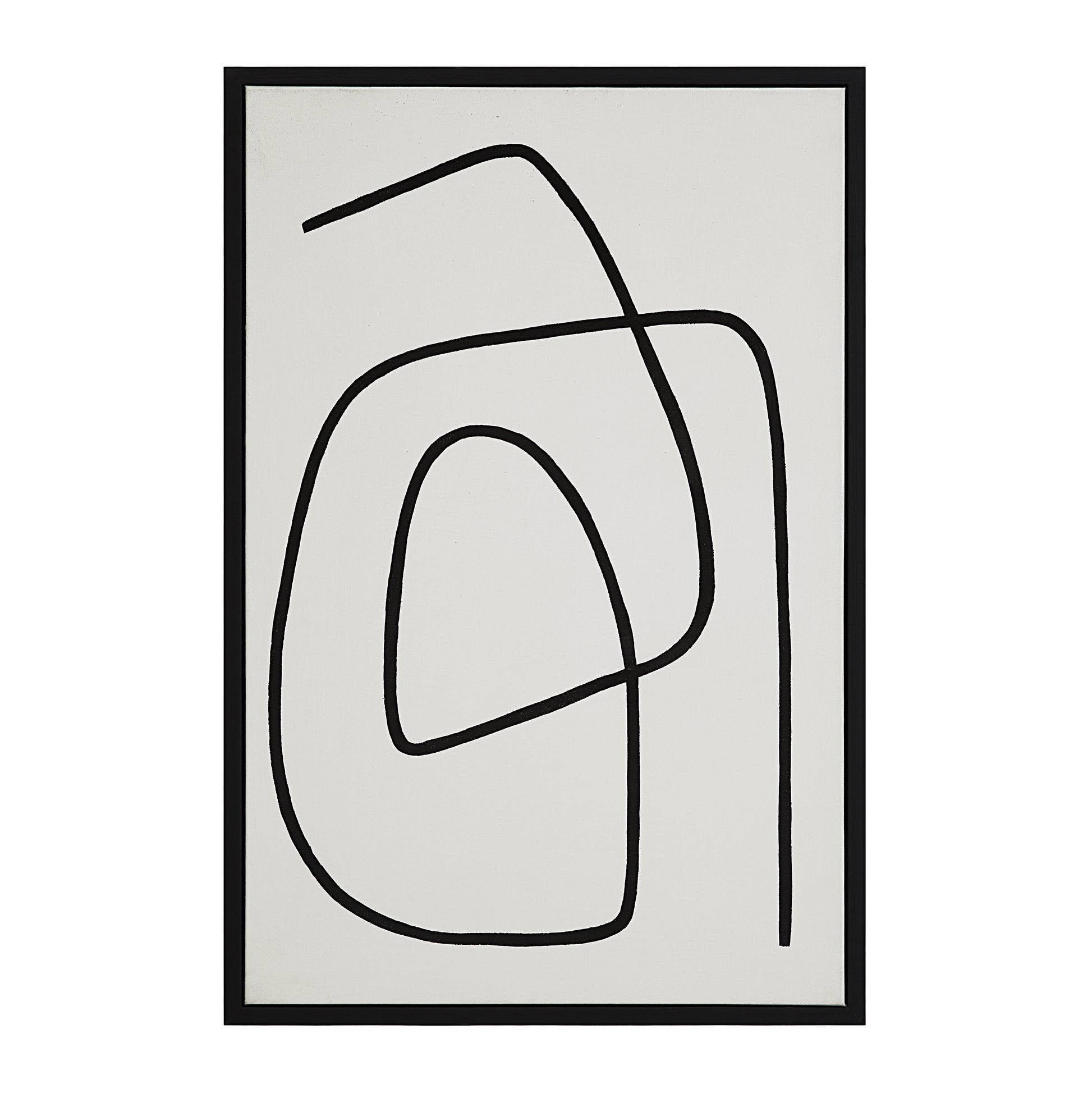 Moreau 24" Wide Canvas Art with Wood Frame, Painted Black-Canvas Art-DECOROLALA