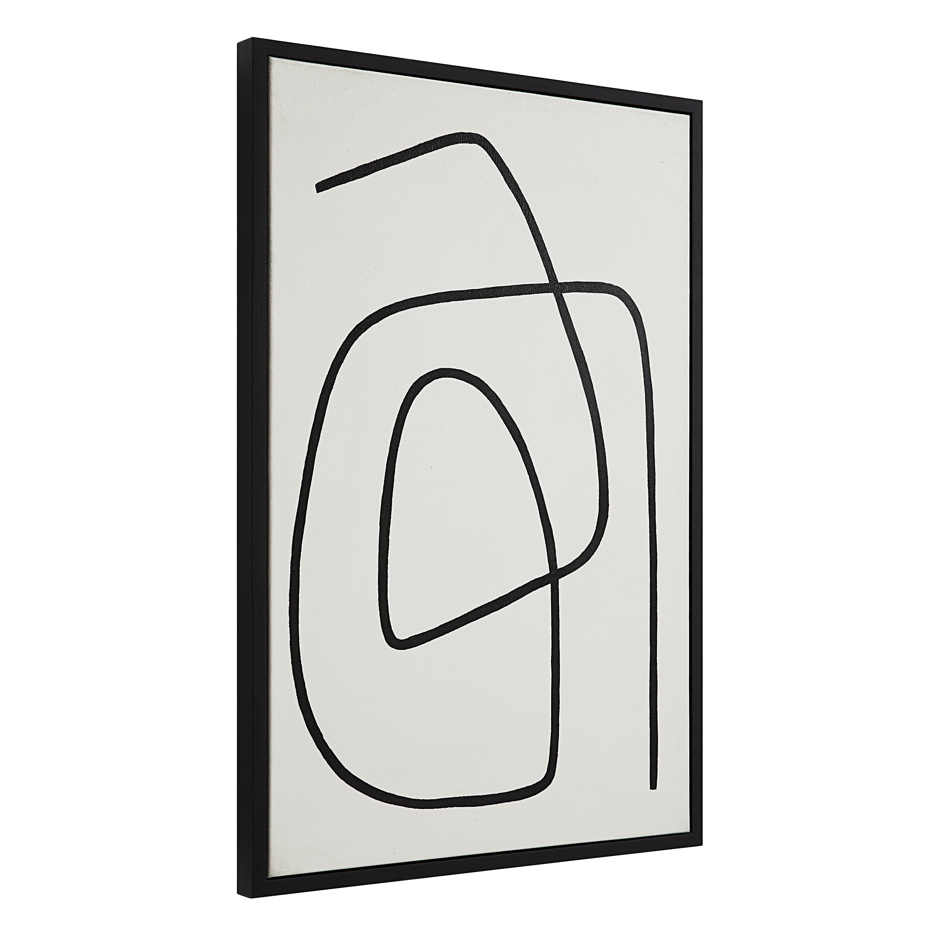 Moreau 24" Wide Canvas Art with Wood Frame, Painted Black-Canvas Art-DECOROLALA