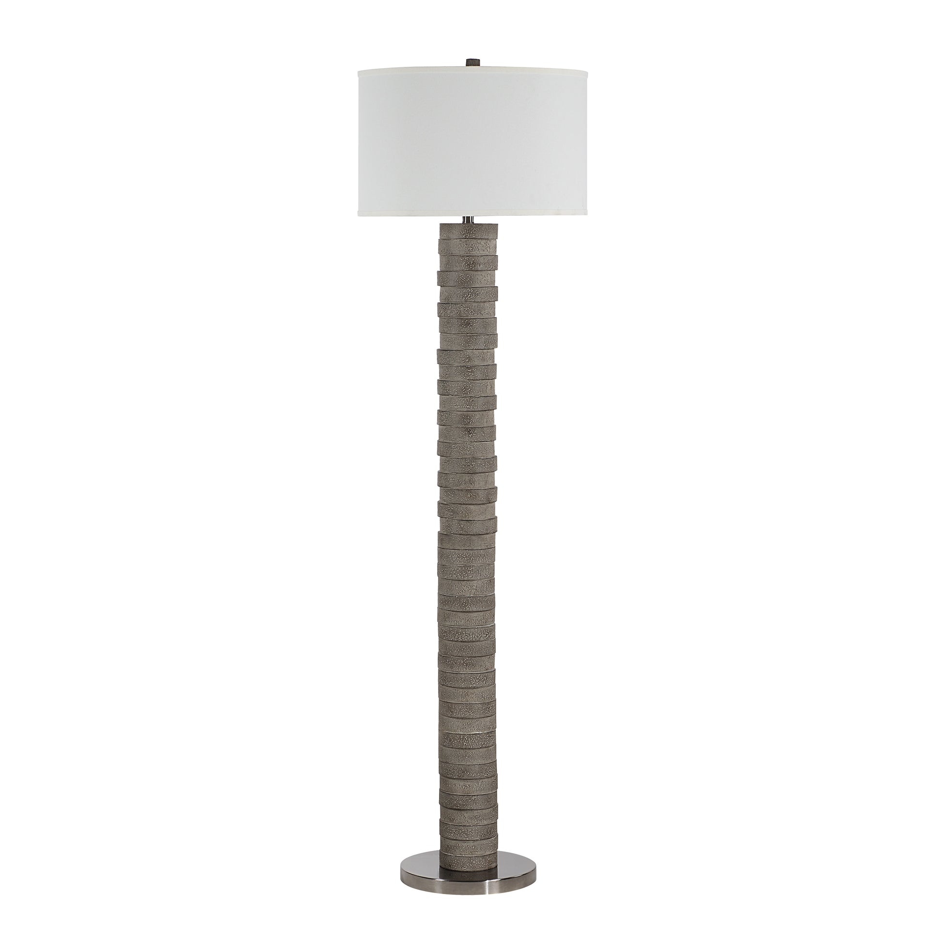 Moringa 72.0" Height Floor Lamps, Warm Charcoal Grey-Floor Lamp-DECOROLALA