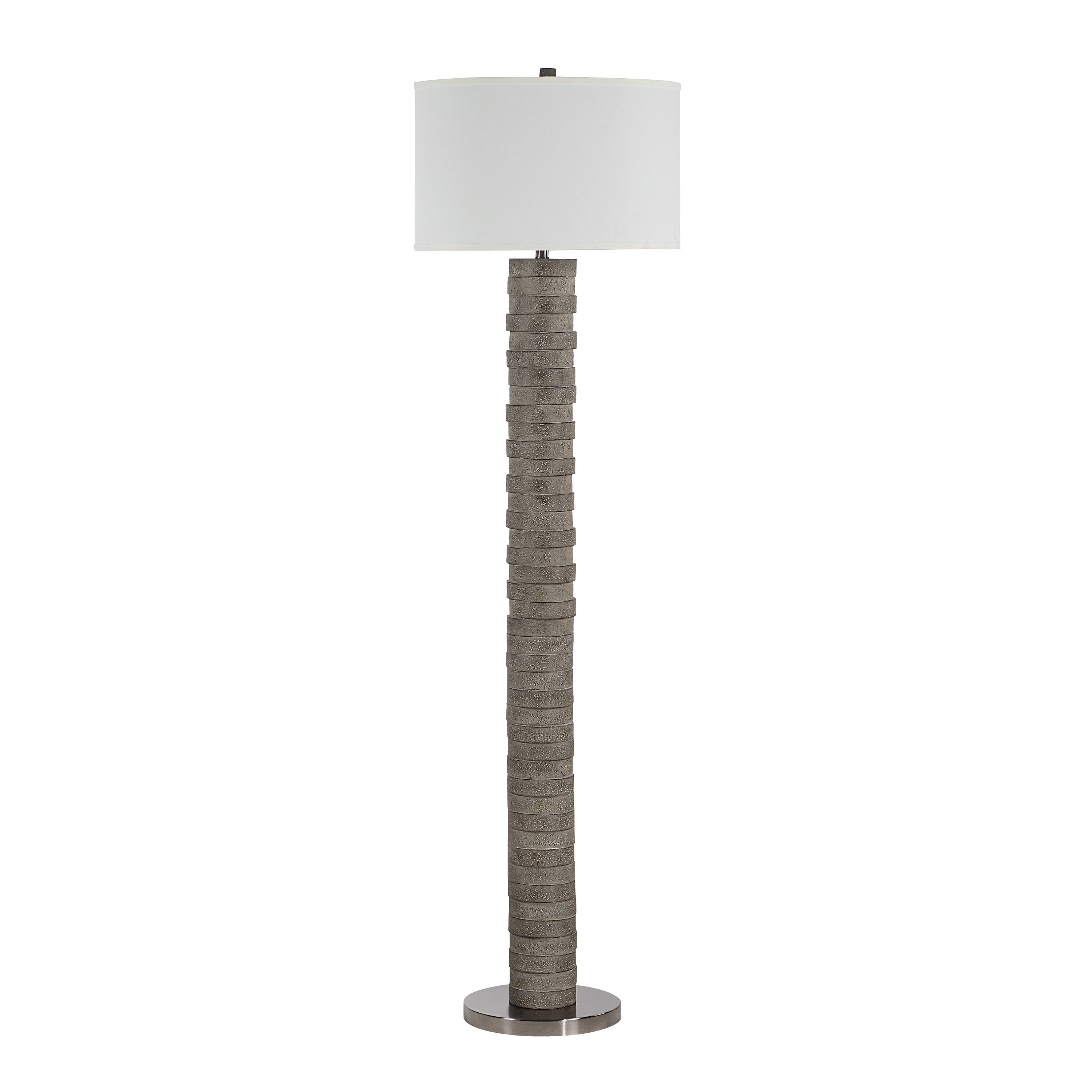 Moringa 72.0" Height Floor Lamps, Warm Charcoal Grey-Floor Lamp-DECOROLALA