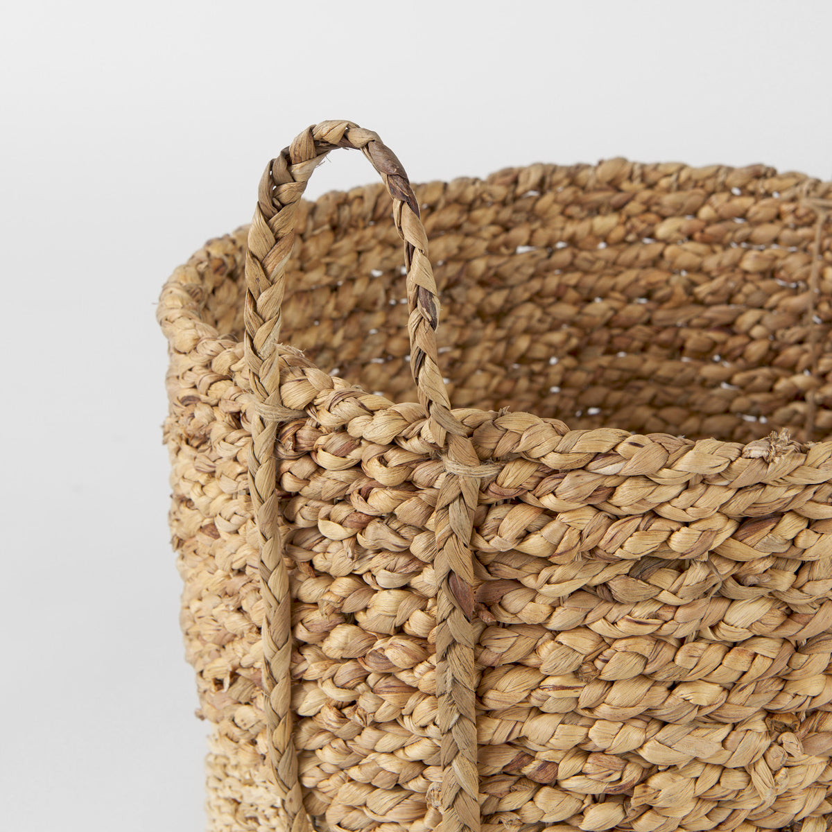 Morocco Round Baskets - Set of 3 Brown Two-Tone-Decorative Baskets-DECOROLALA