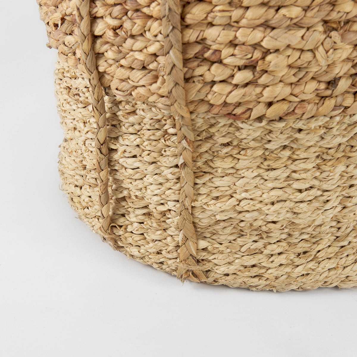 Morocco Round Baskets - Set of 3 Brown Two-Tone-Decorative Baskets-DECOROLALA