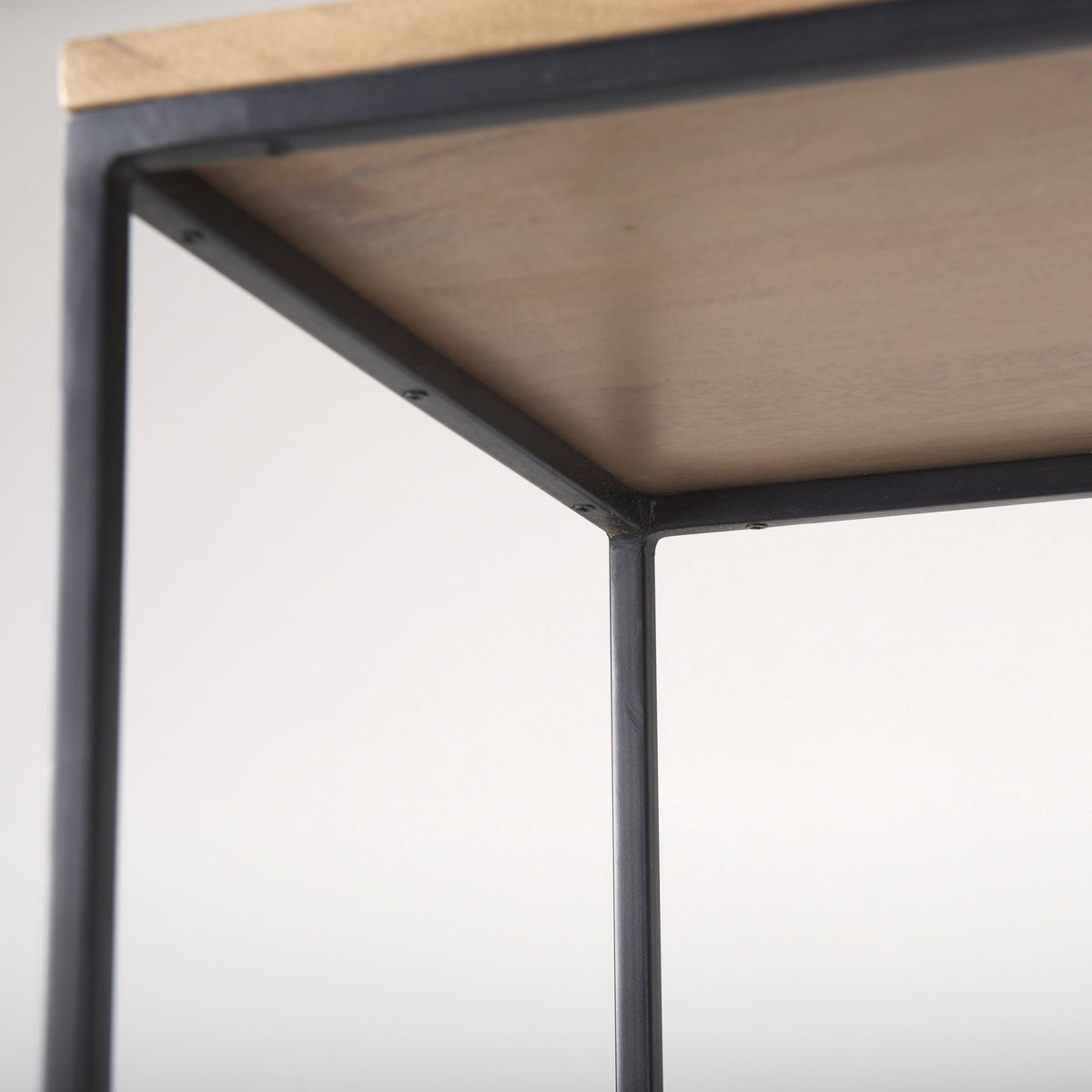 Morris II 19.75 x 15 x 72.5 Wood and Silver Metal Frame 4 Shelf Shelving Unit-Shelving-DECOROLALA