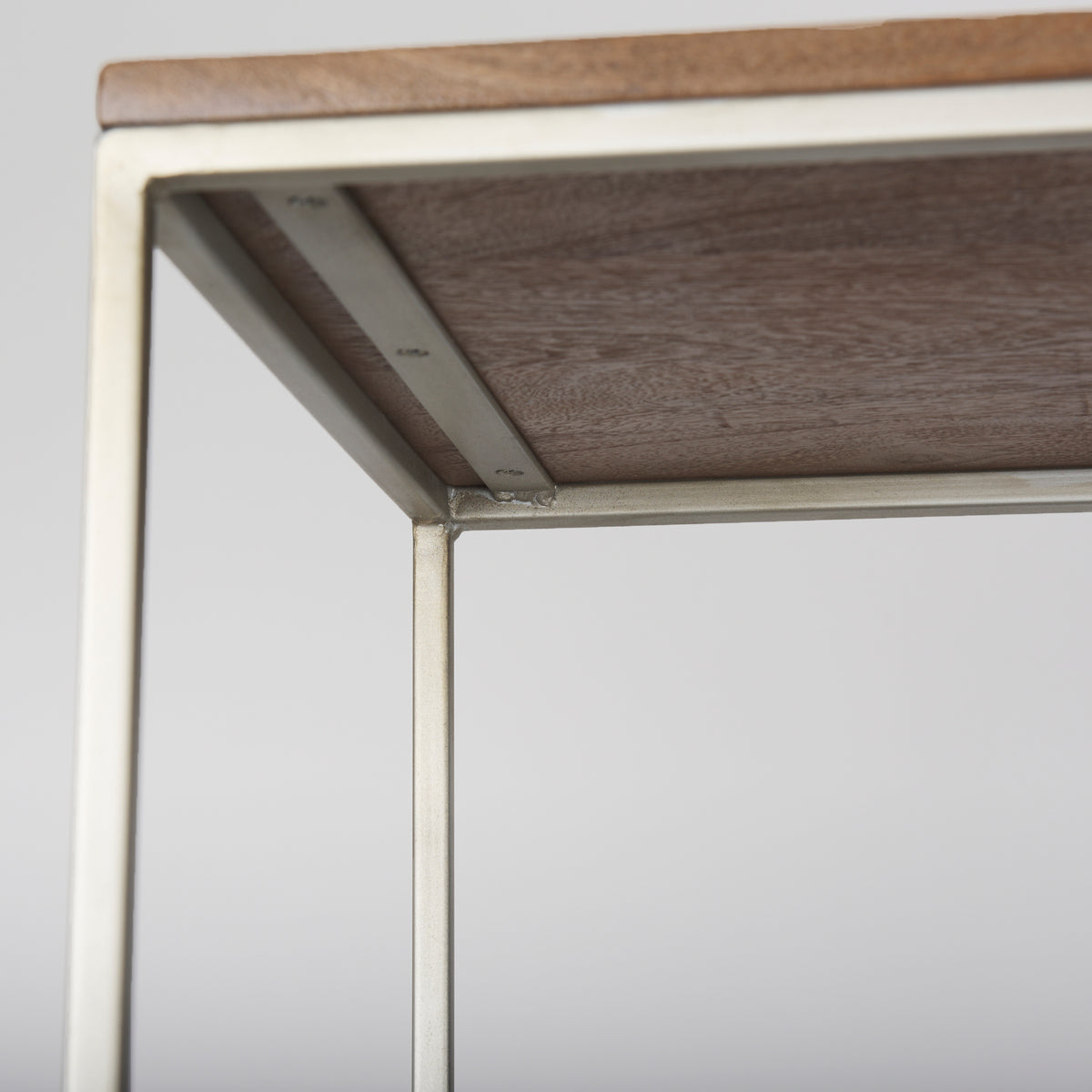 Morris III 47.25 X 15 X 75.5 Brown Wood and Silver Metal Frame 6 Shelf Shelving Unit-Shelving-DECOROLALA