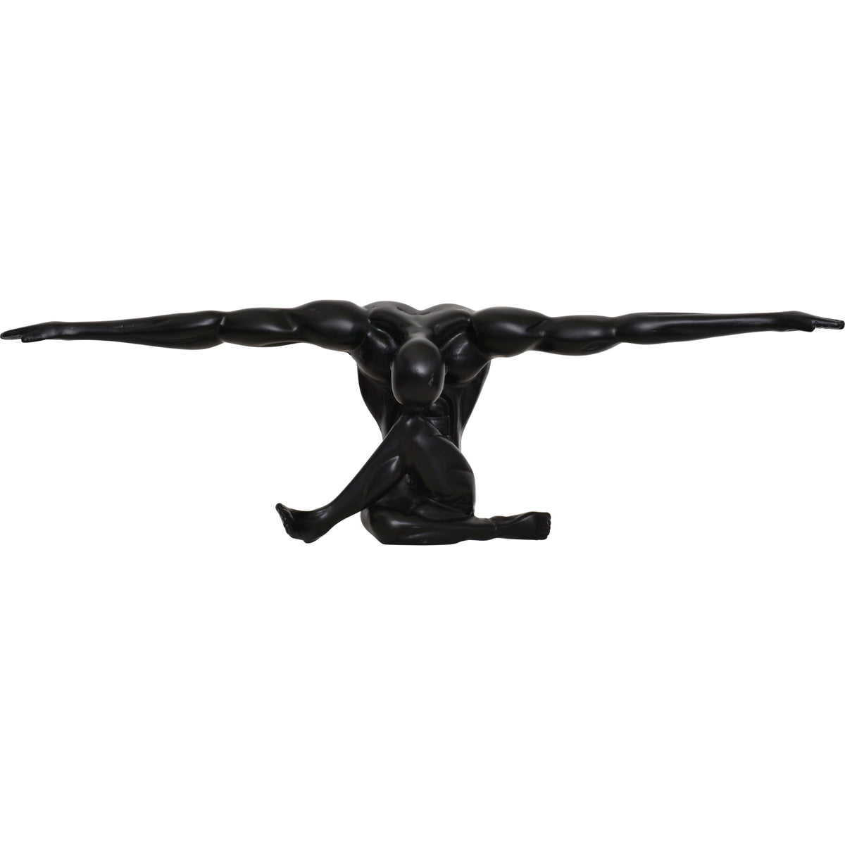 Mortal Indoor Aluminum Statue, Matte Black-Decorative Statues-DECOROLALA