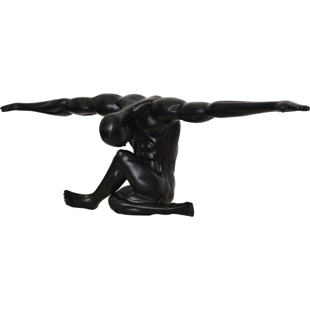 Mortal Indoor Aluminum Statue, Matte Black-Decorative Statues-DECOROLALA