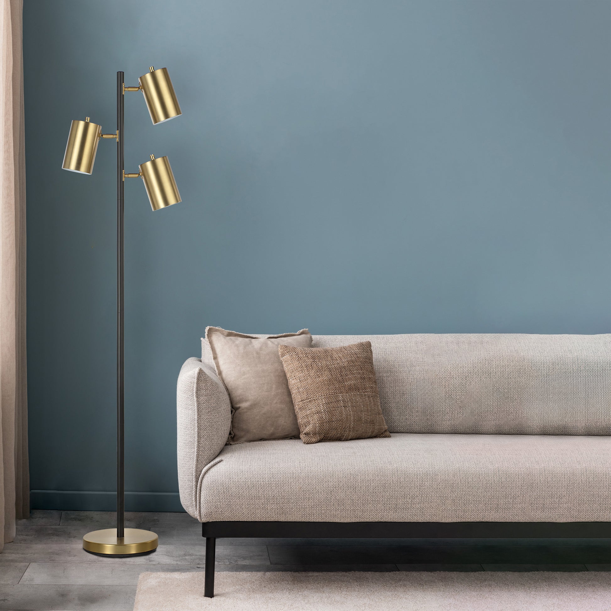 Mosaic 63.5" Floor Lamp - 3-Light, Yellow-Floor Lamp-DECOROLALA