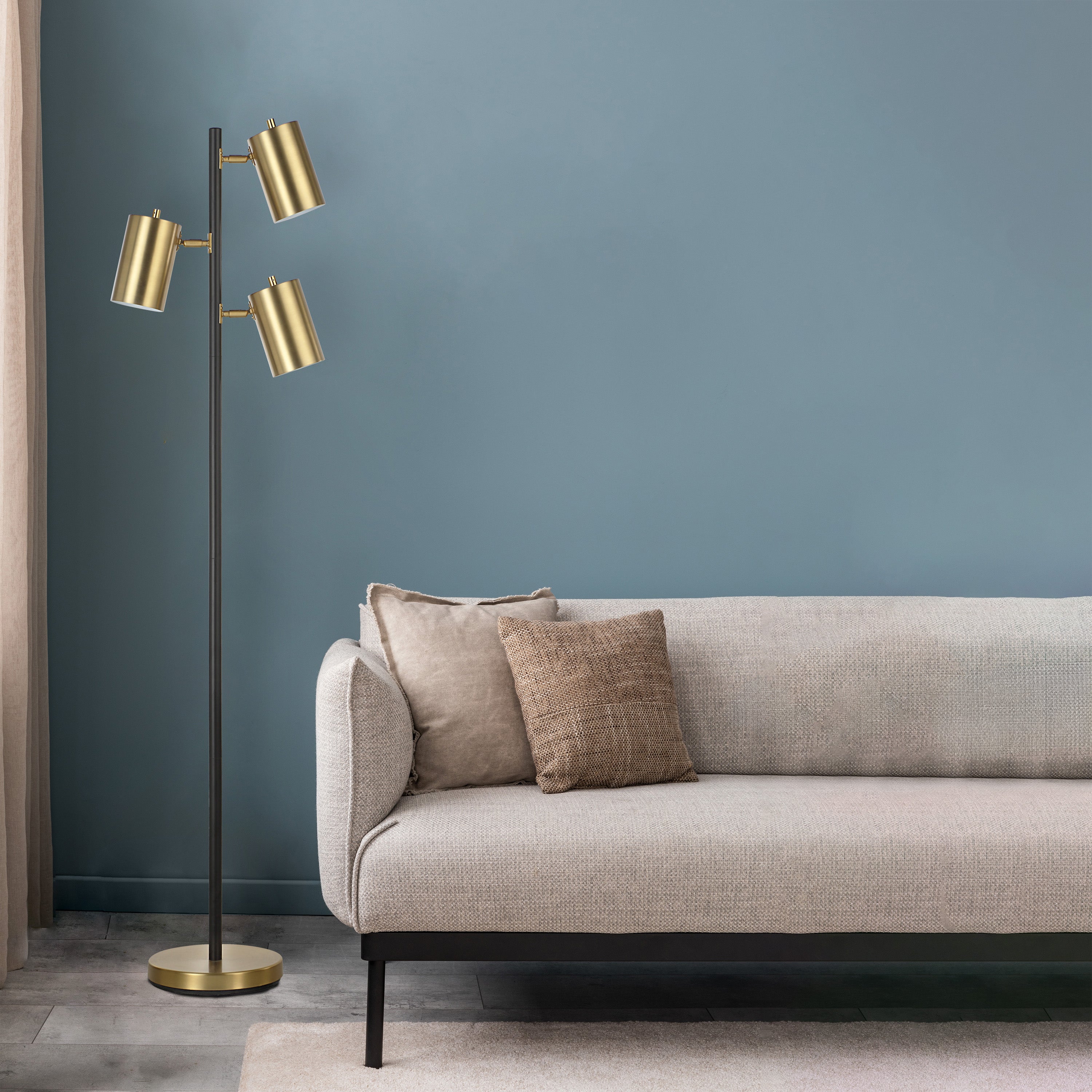 Mosaic 63.5" Floor Lamp - 3-Light, Yellow-Floor Lamp-DECOROLALA