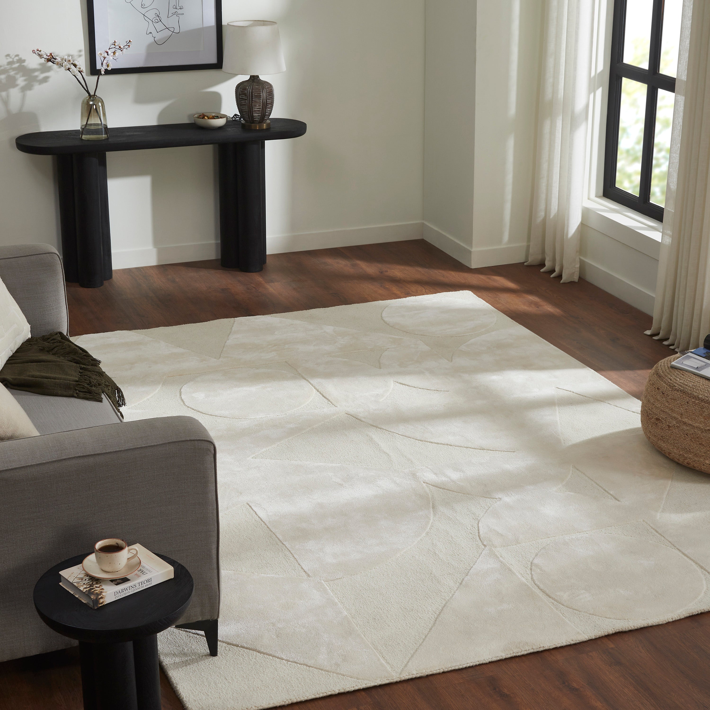 Mosaico Hand-Tufted Wool Viscose Rug-Indoor Rug-DECOROLALA