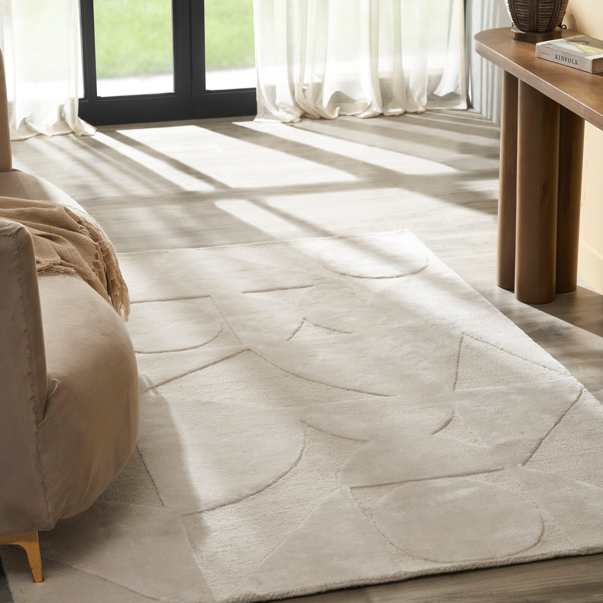 Mosaico Hand-Tufted Wool Viscose Rug-Indoor Rug-DECOROLALA