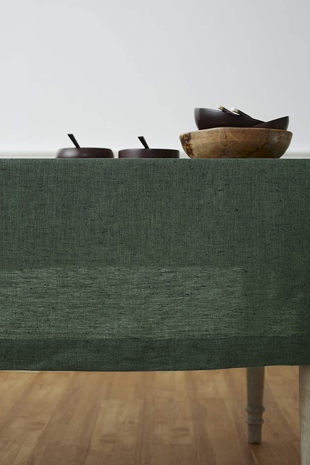 Moss Green Tablecloth | Pure Linen | Linen Cotton Mix | Soft | Handmade | Customisable Sizes | Customisable Shapes-n/a-DECOROLALA