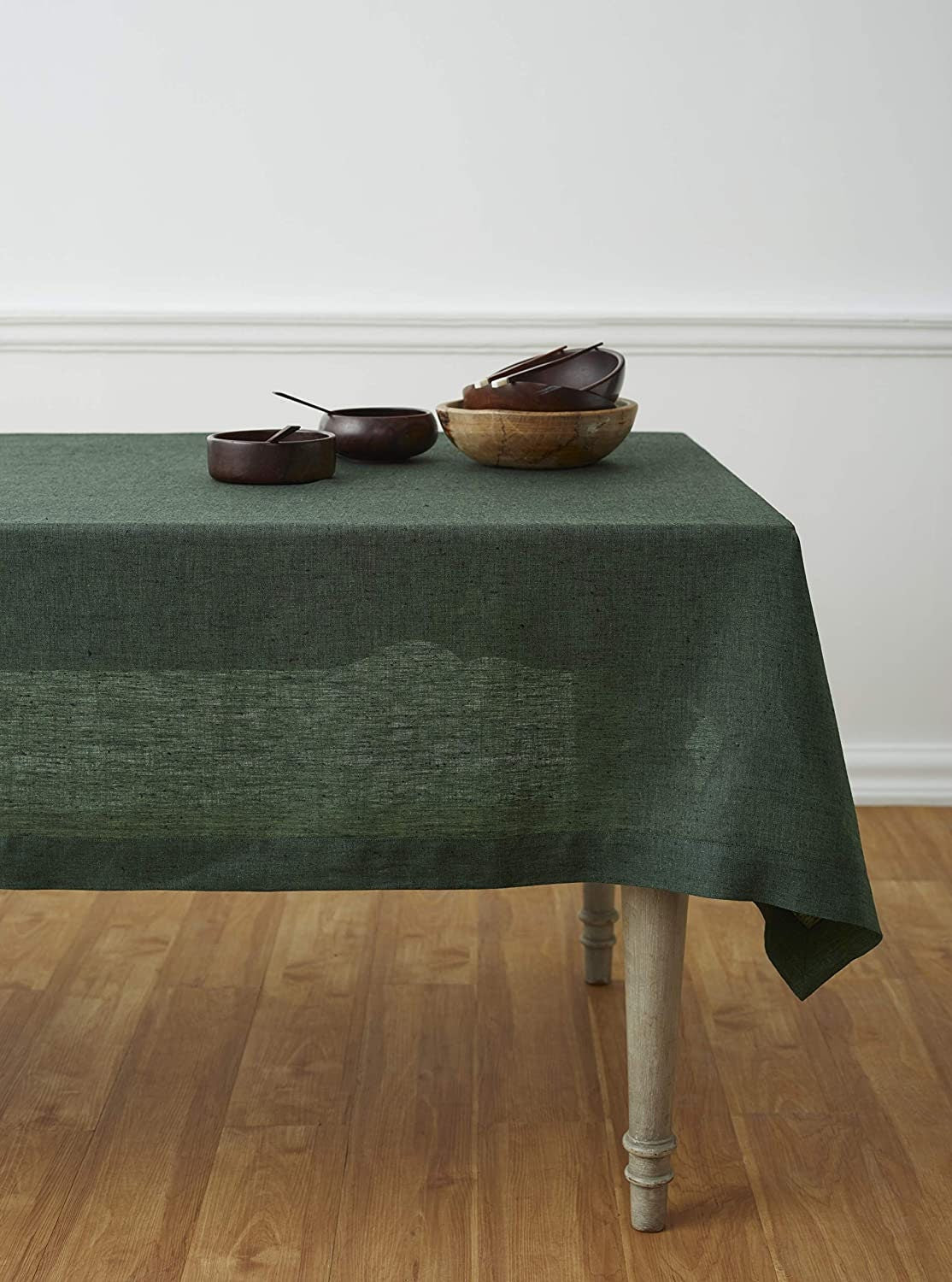 Moss Green Tablecloth | Pure Linen | Linen Cotton Mix | Soft | Handmade | Customisable Sizes | Customisable Shapes-n/a-DECOROLALA