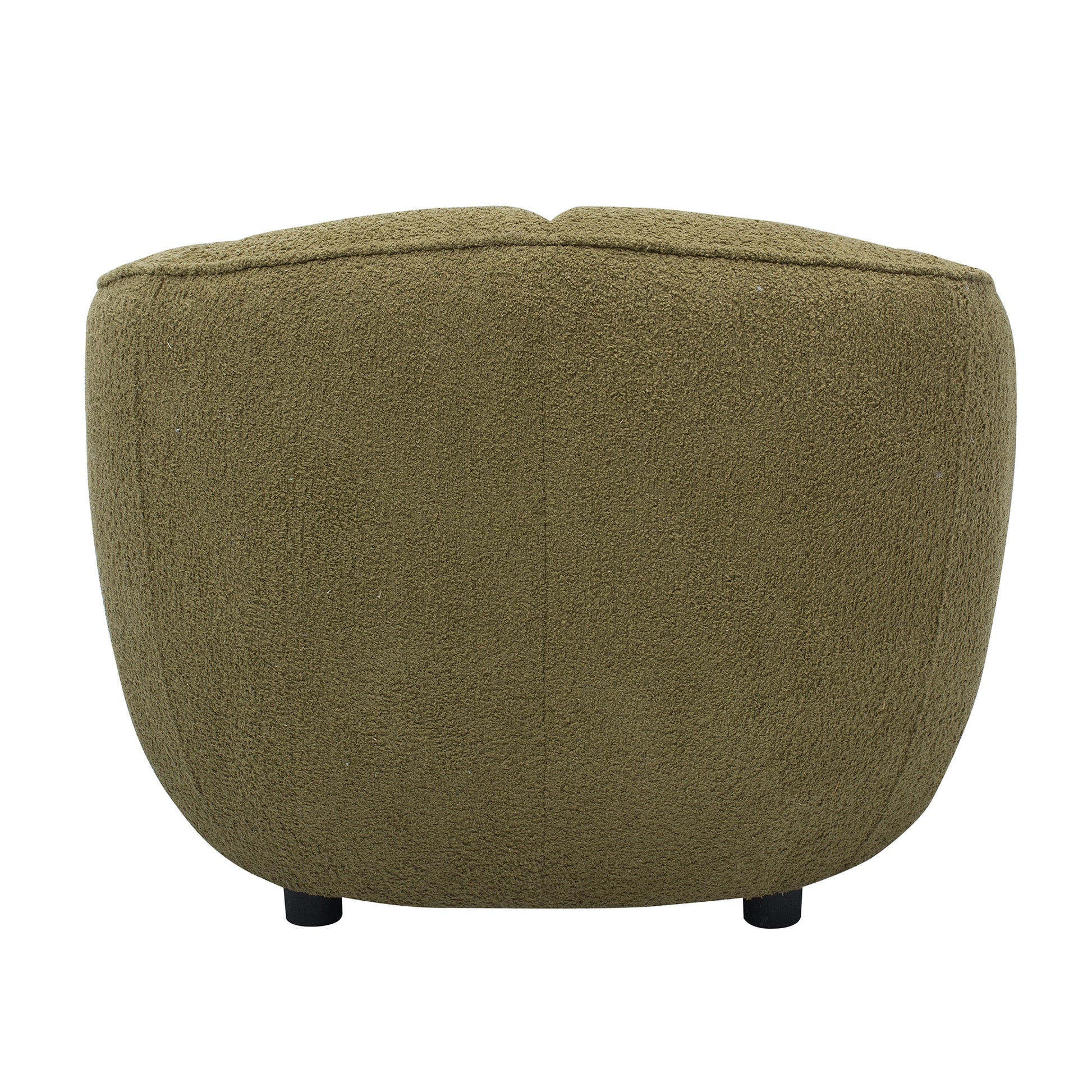 Mossea 35 in. Woolly Upholstered Barrel Armchair in Moss Green-Furniture > Chairs > Armchairs, Recliners & Sleeper Chairs > Armchairs-DECOROLALA