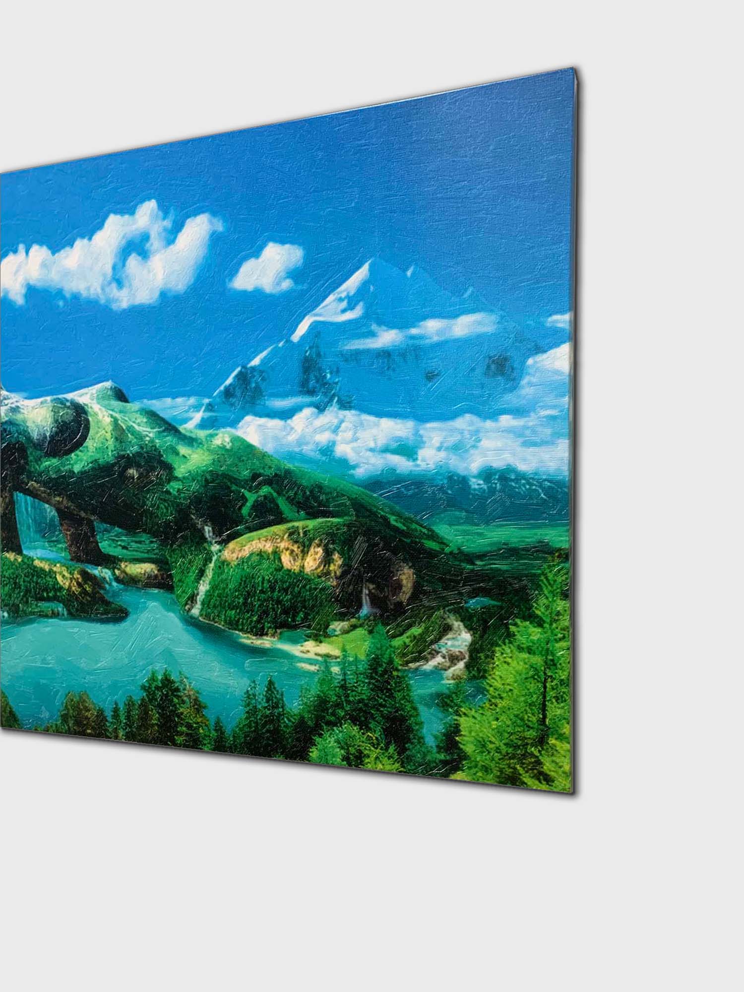 Mother Nature Abstract Canvas Art 48x36 Diamond Varnish-Canvas Print-DECOROLALA