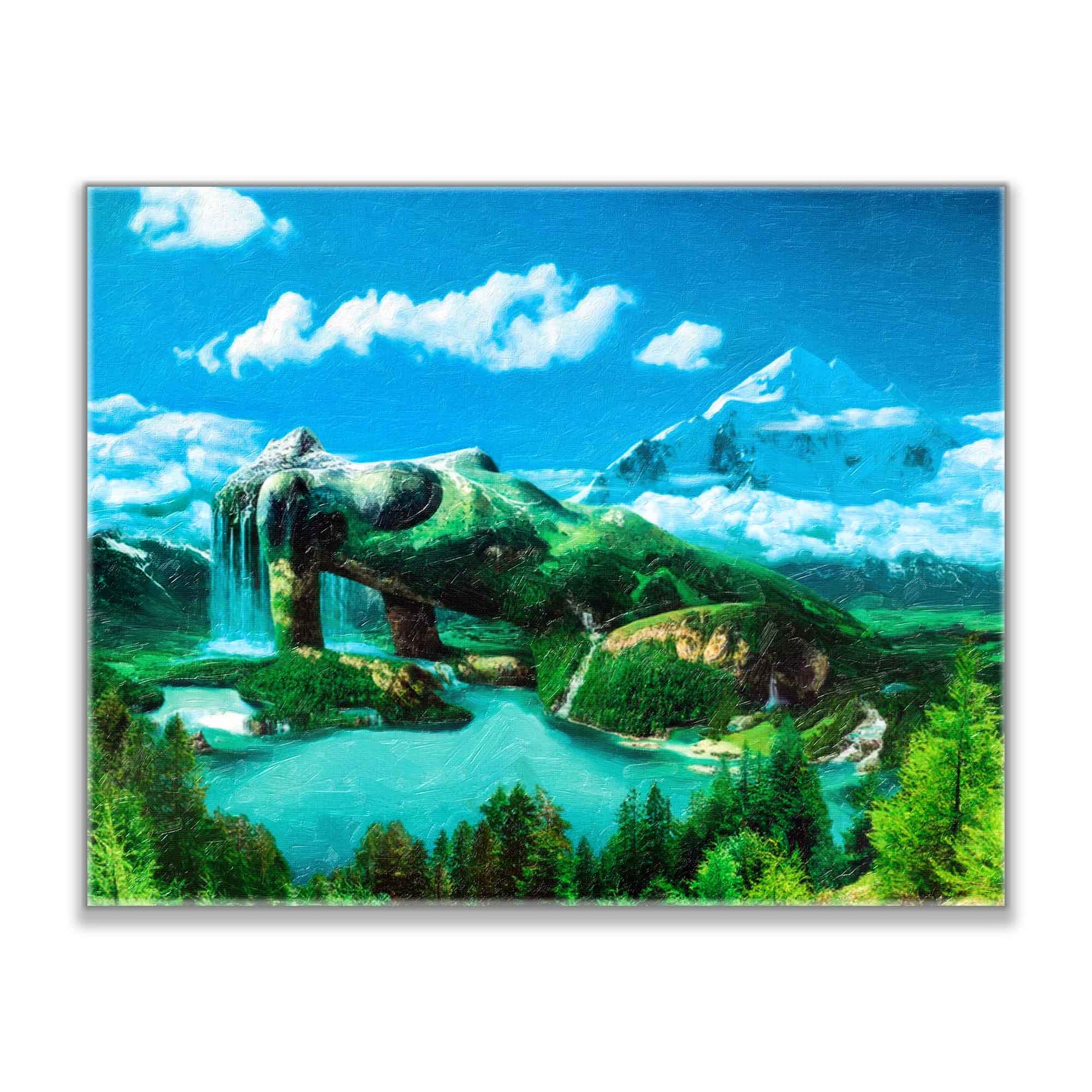 Mother Nature Abstract Canvas Art 48x36 Diamond Varnish-Canvas Print-DECOROLALA