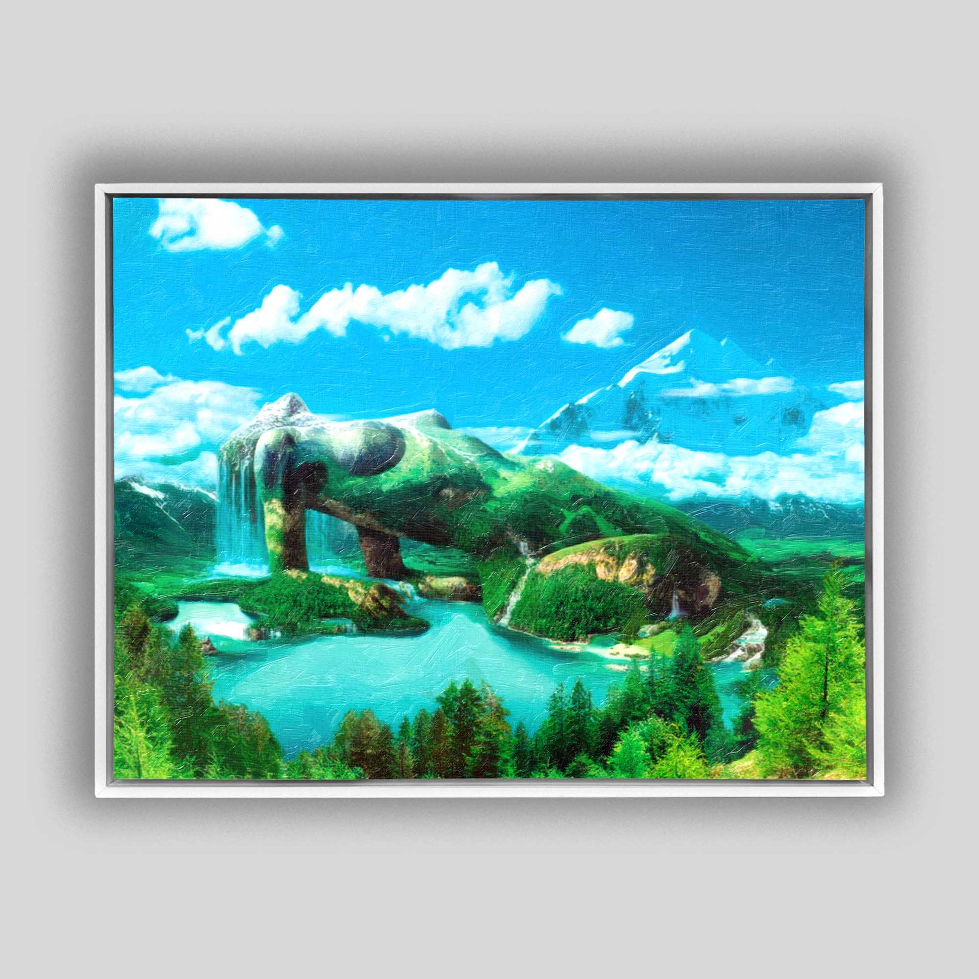 Mother Nature Abstract Canvas Art 48x36 Diamond Varnish-Canvas Print-DECOROLALA