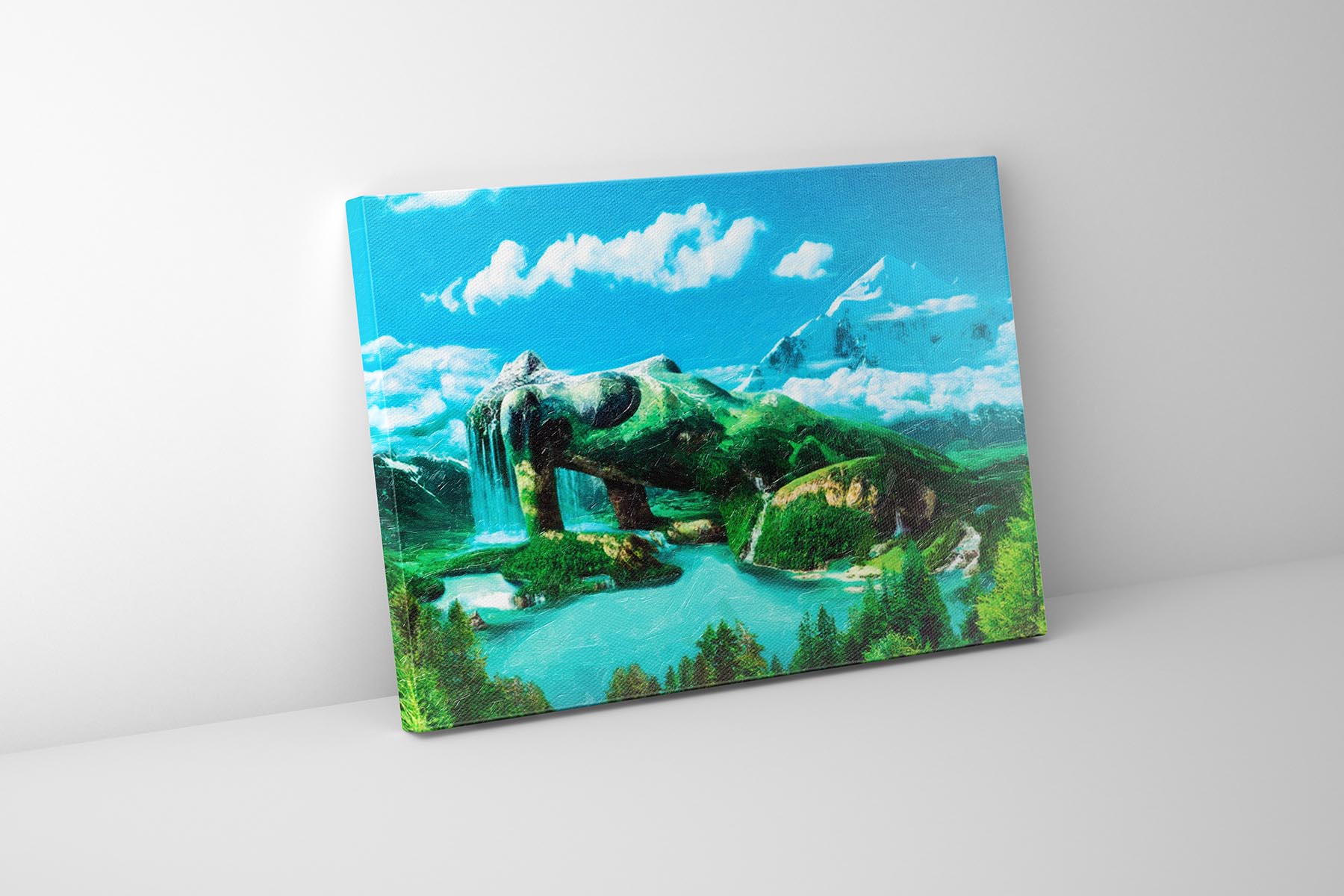 Mother Nature Abstract Canvas Art 48x36 Diamond Varnish-Canvas Print-DECOROLALA