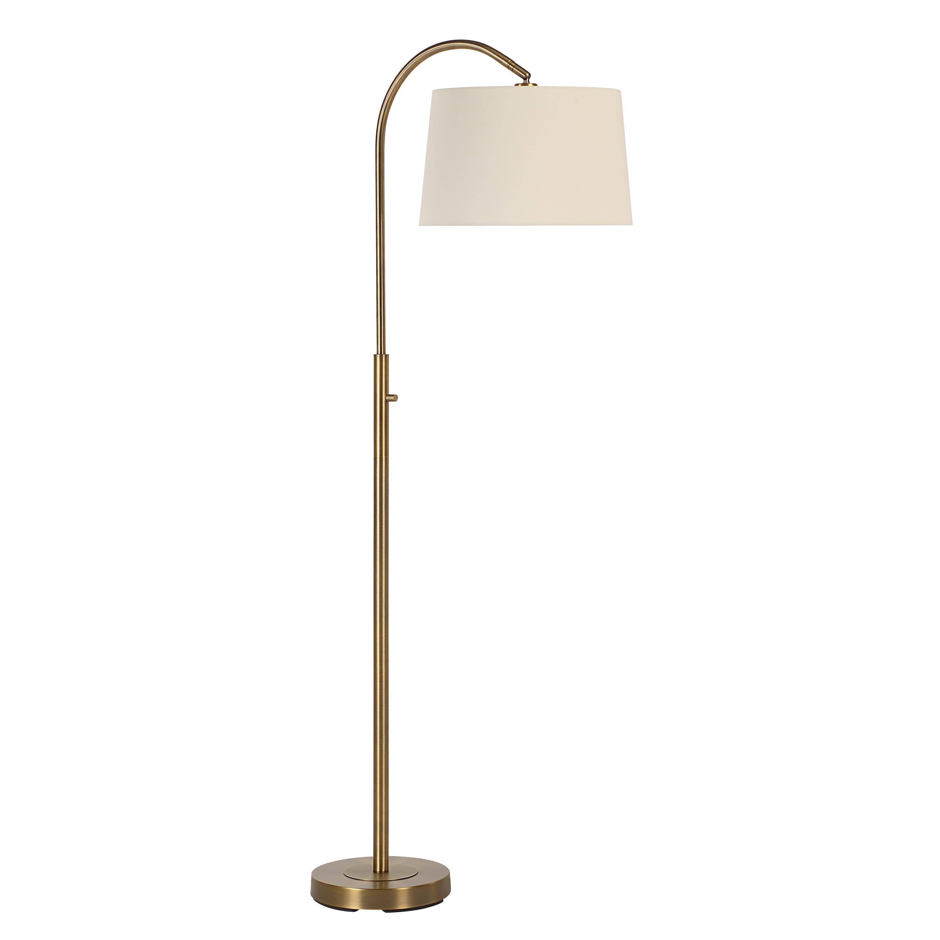 Moulton 66.25" Floor Lamp with Swivel Shade, Yellow-Floor Lamp-DECOROLALA