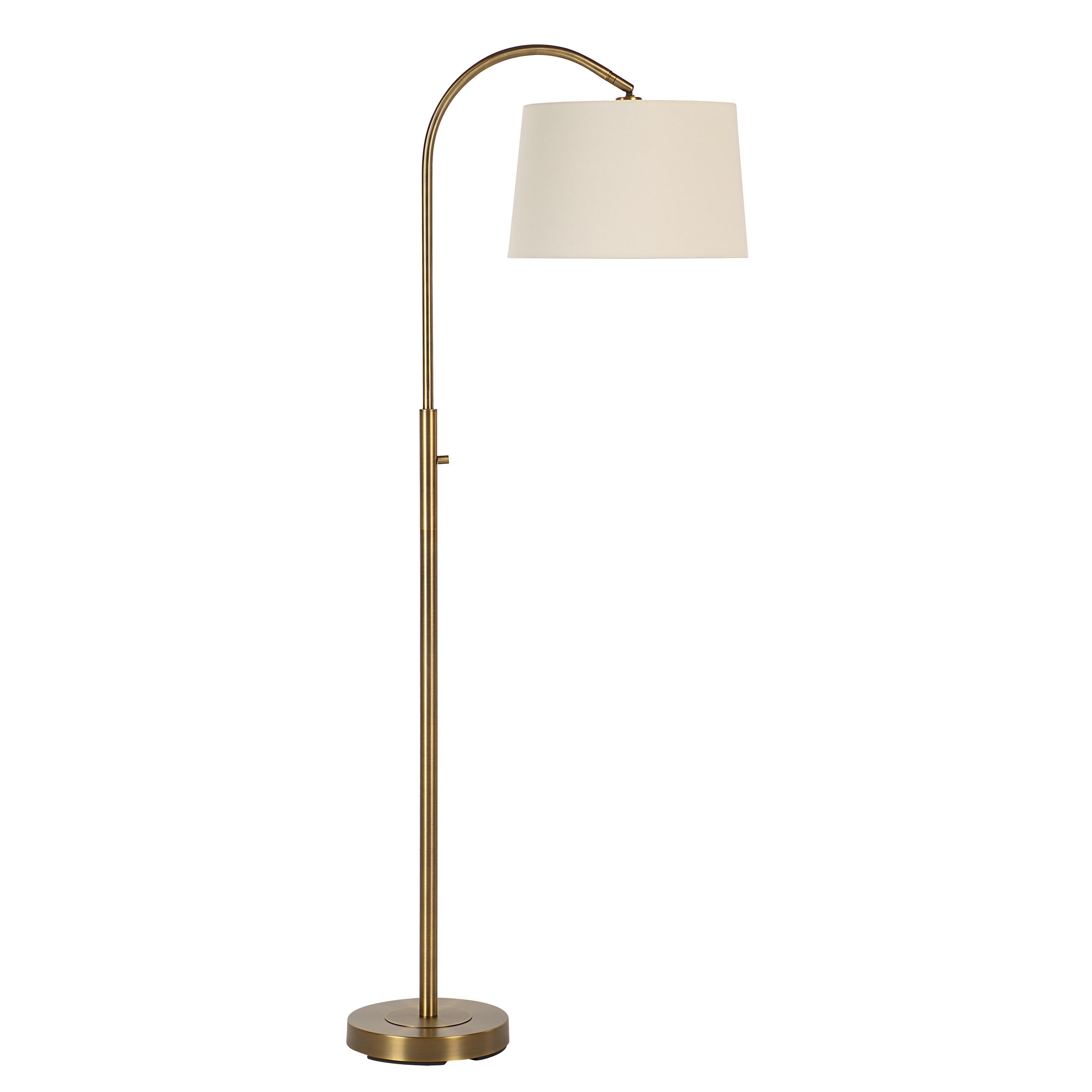 Moulton 66.25" Floor Lamp with Swivel Shade, Yellow-Floor Lamp-DECOROLALA