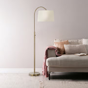 Moulton 66.25" Floor Lamp with Swivel Shade, Yellow-Floor Lamp-DECOROLALA