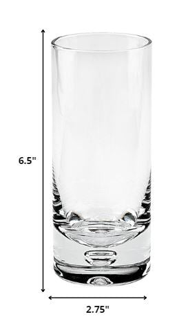 Mouth Blown Crystal Lead Free Hiball Glass 13 Oz 4 Pc Set-Barware and Drinkware-DECOROLALA