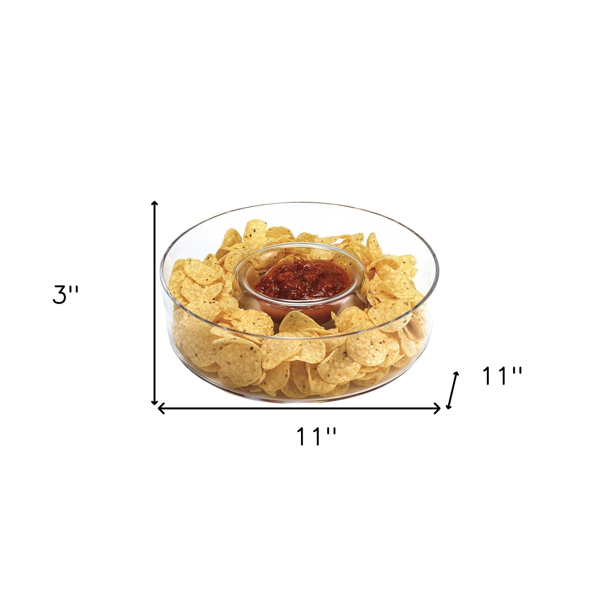 Mouth Blown European Crystal Chip N Dip-Dinnerware-DECOROLALA