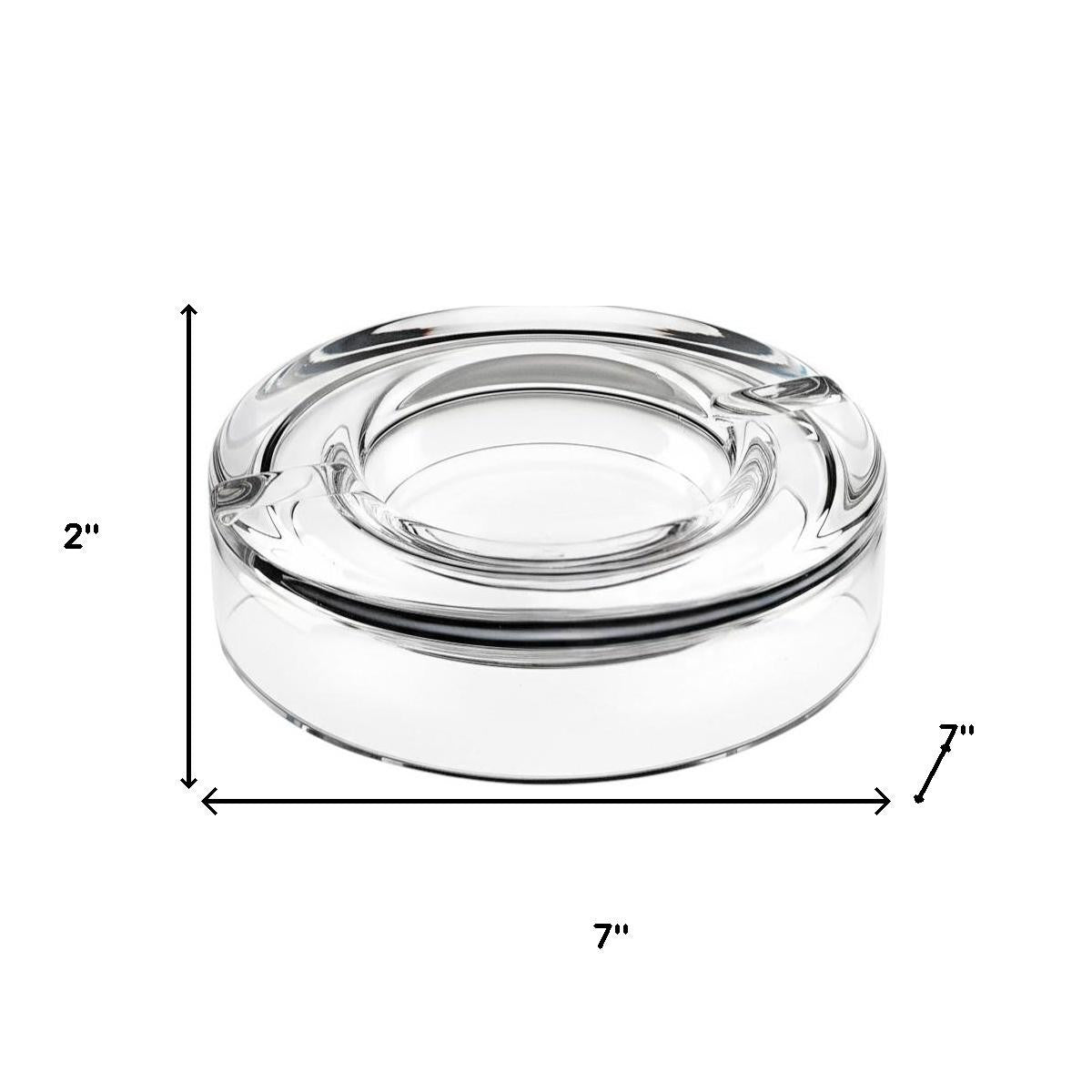 Mouth Blown European Crystal Cigar Ash Tray-Kitchen Accessories-DECOROLALA