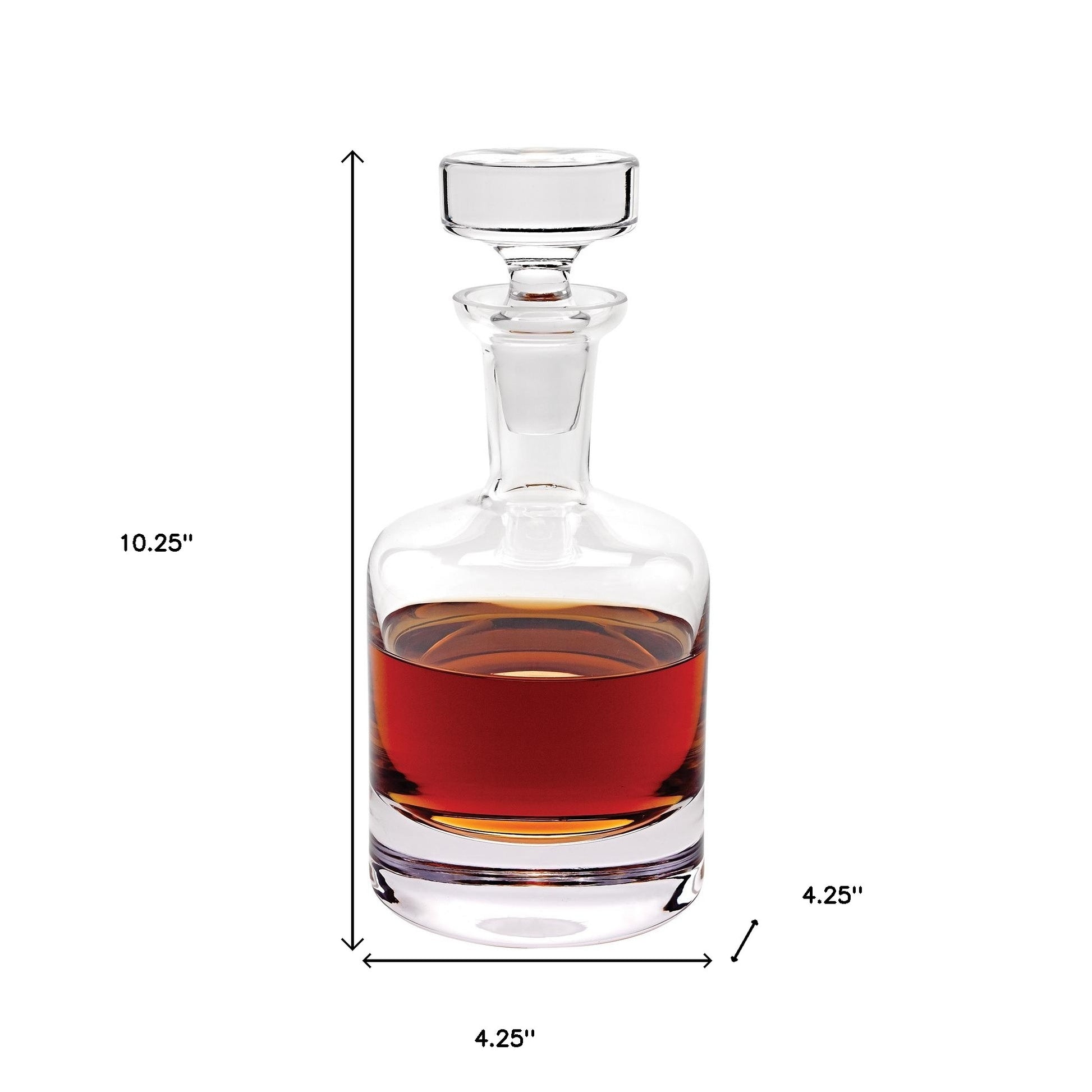 Mouth Blown European Crystal Decanter 28 Oz-Barware and Drinkware-DECOROLALA