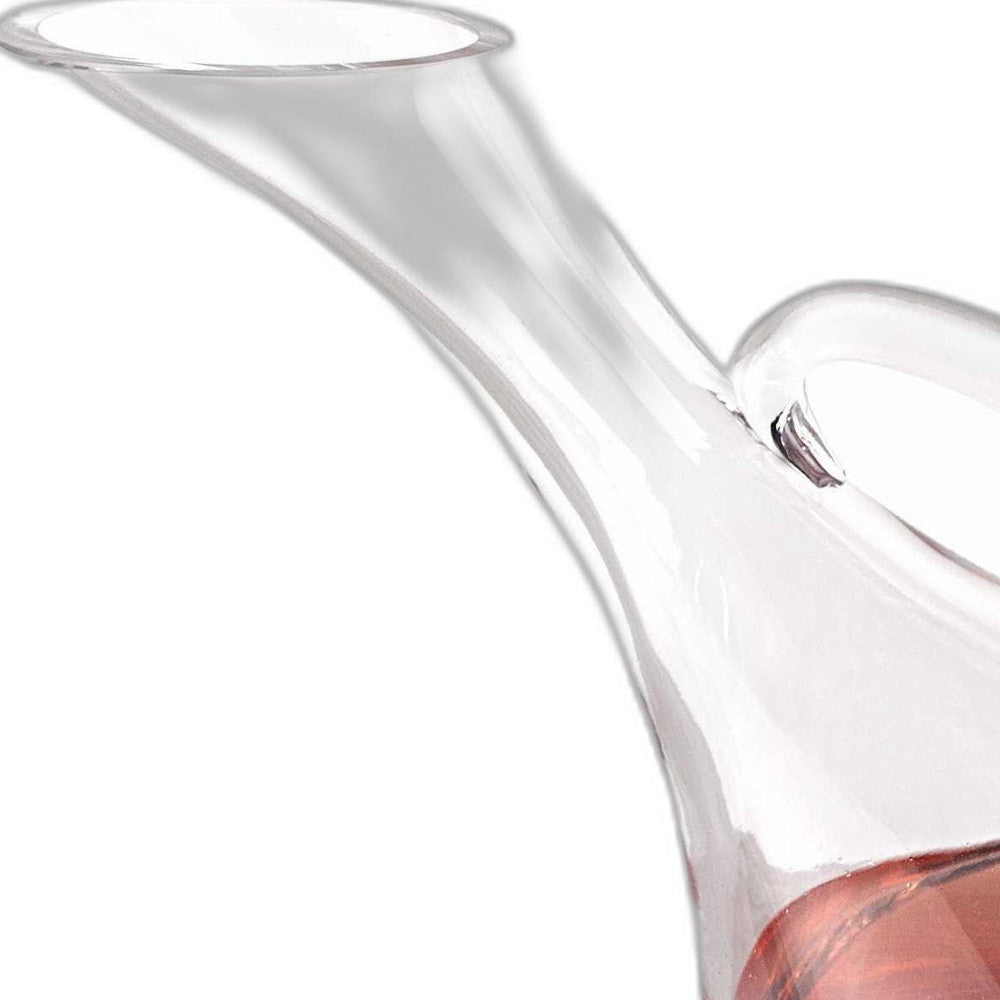 Mouth Blown Glass Wine Carafe 32 Oz-Barware and Drinkware-DECOROLALA