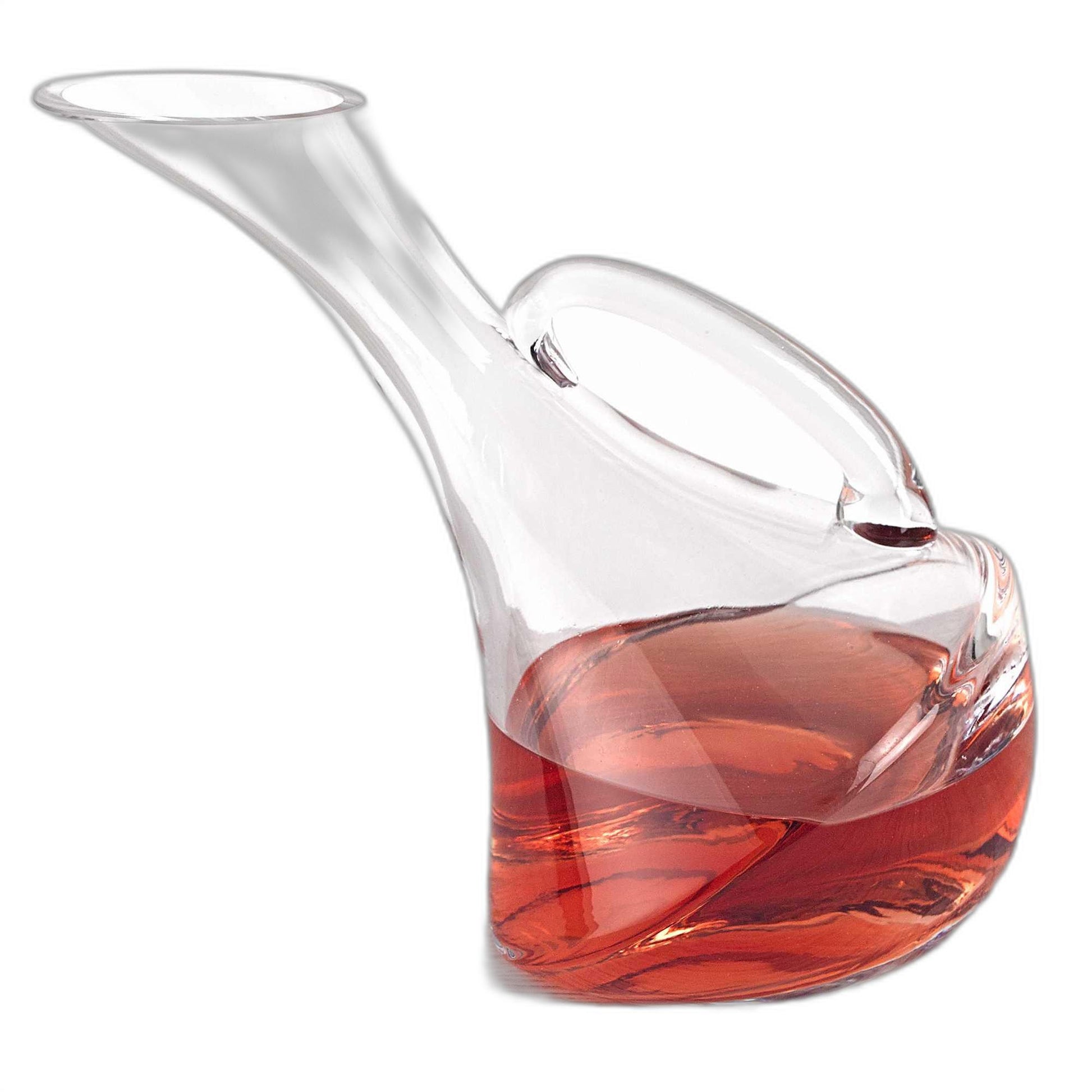 Mouth Blown Glass Wine Carafe 32 Oz-Barware and Drinkware-DECOROLALA