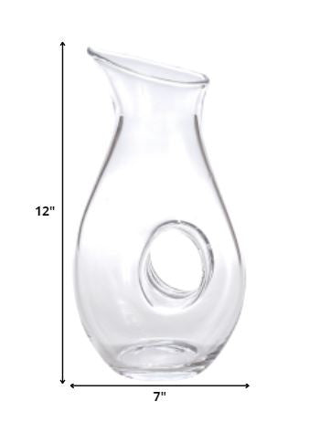 Mouth Blown Lead Free Crystal Pitcher 28 Oz-Barware and Drinkware-DECOROLALA